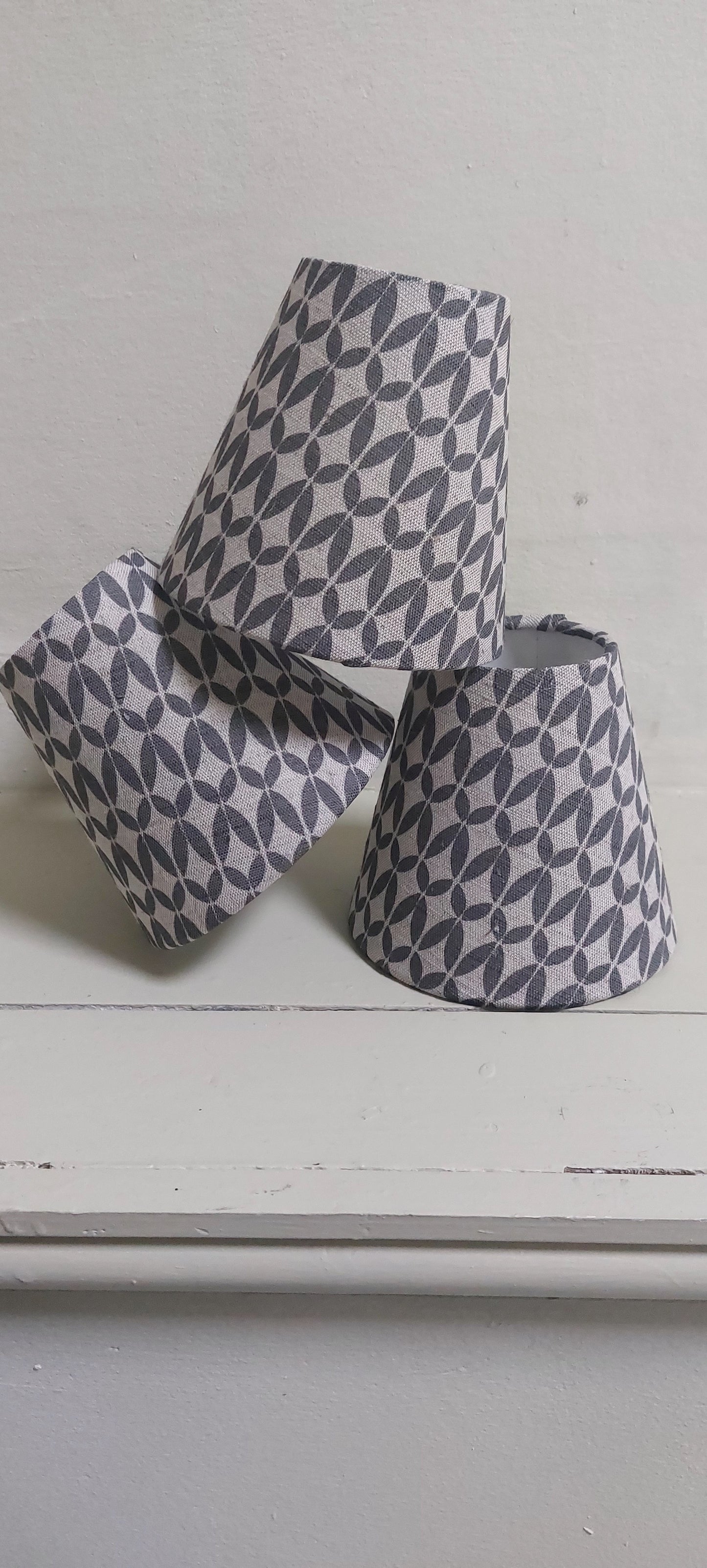 Linen Grey Candle Clip Lampshade