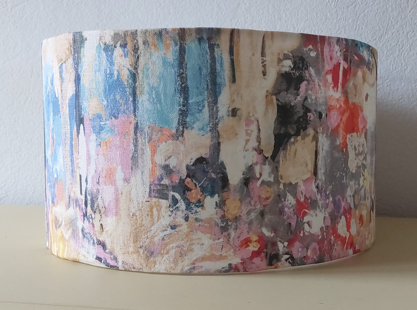 Abstract handmade lampshade drum