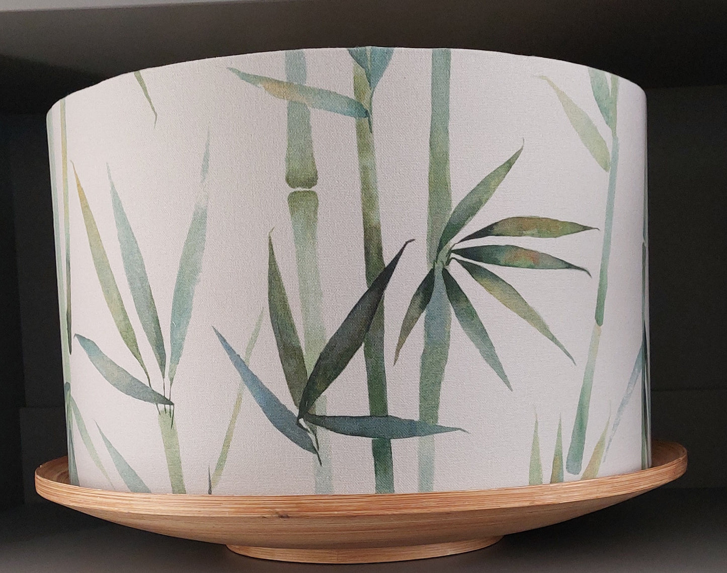 Botanical leaved drum lampshade