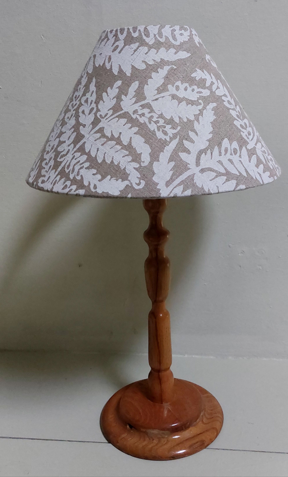 Coolie or tapered fern linen lampshade