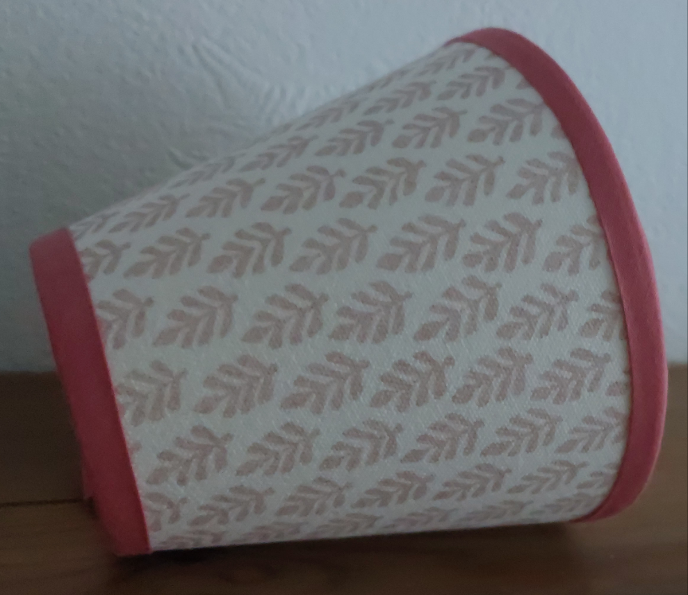 Pink petit leaves candle clip lampshade