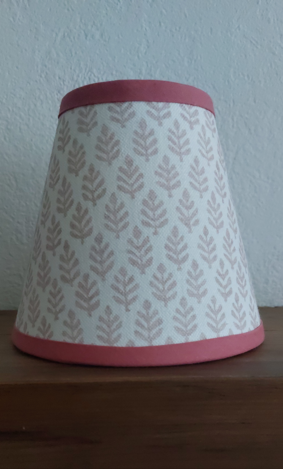 Pink petit leaves candle clip lampshade