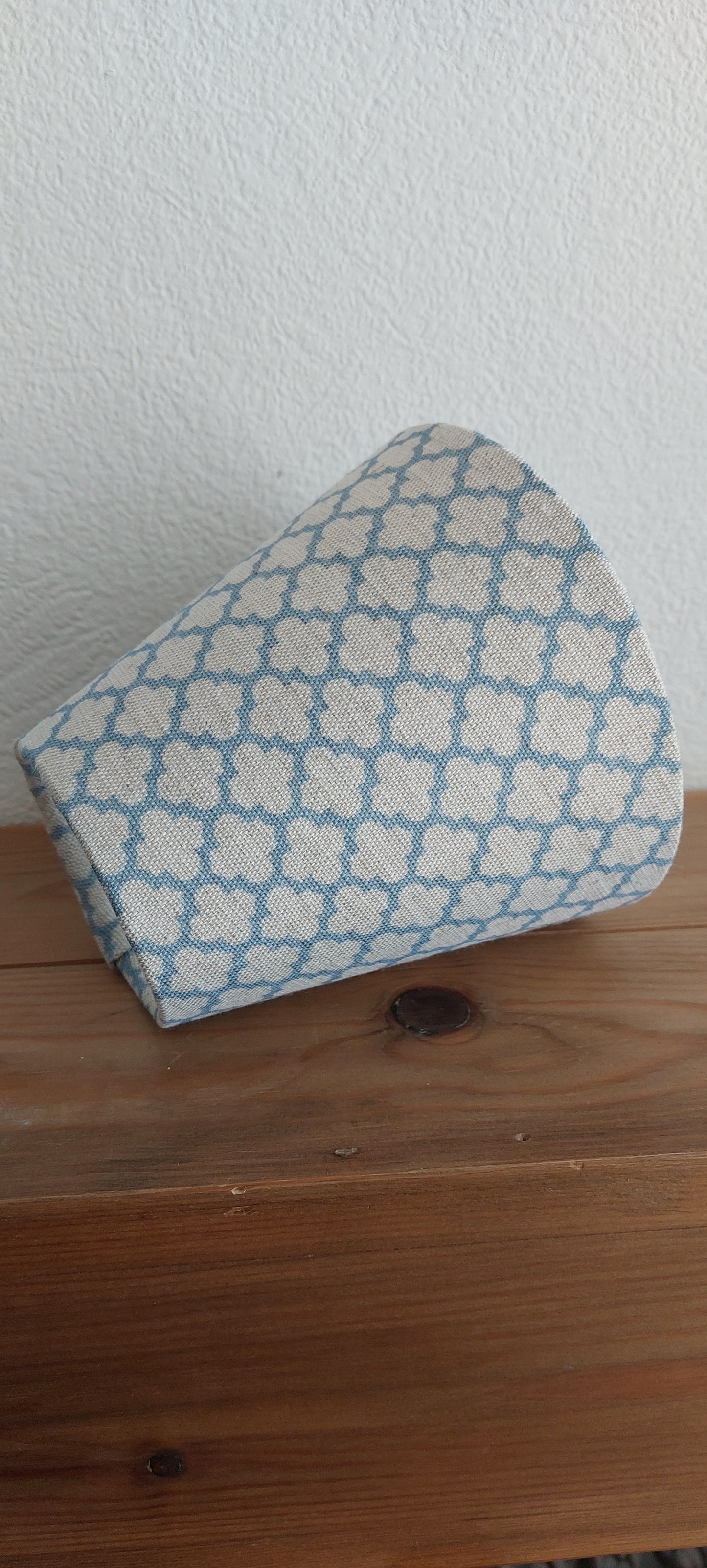 Blue deco handmade candle clip linen lampshade