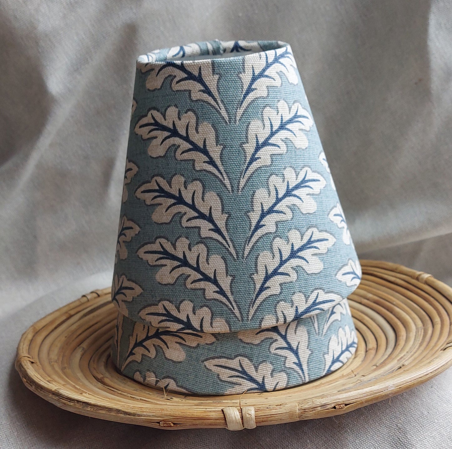 Blue Oak Morris Leaf Candle Clip Lampshade.