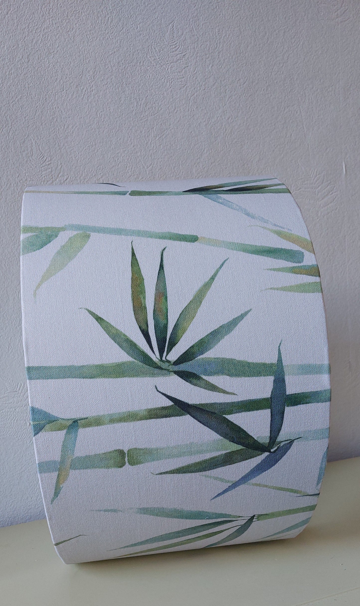 Botanical leaves drum lampshade