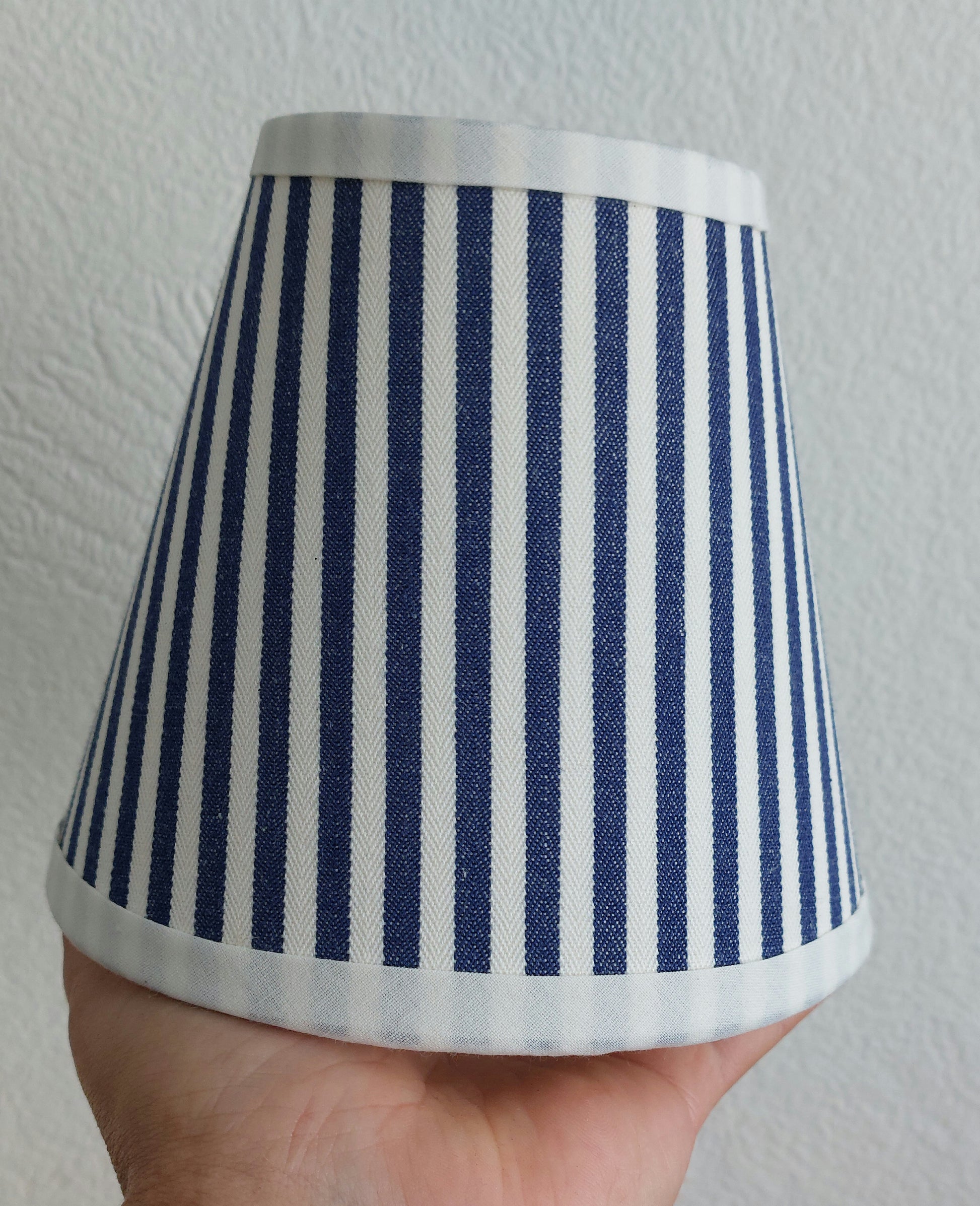 Coolie tapered candle clip stripes navy