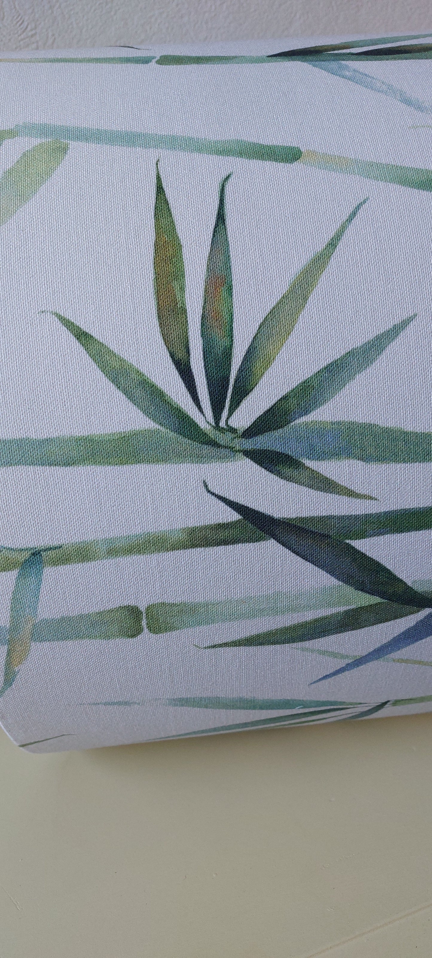 Botanical leaves drum lampshade