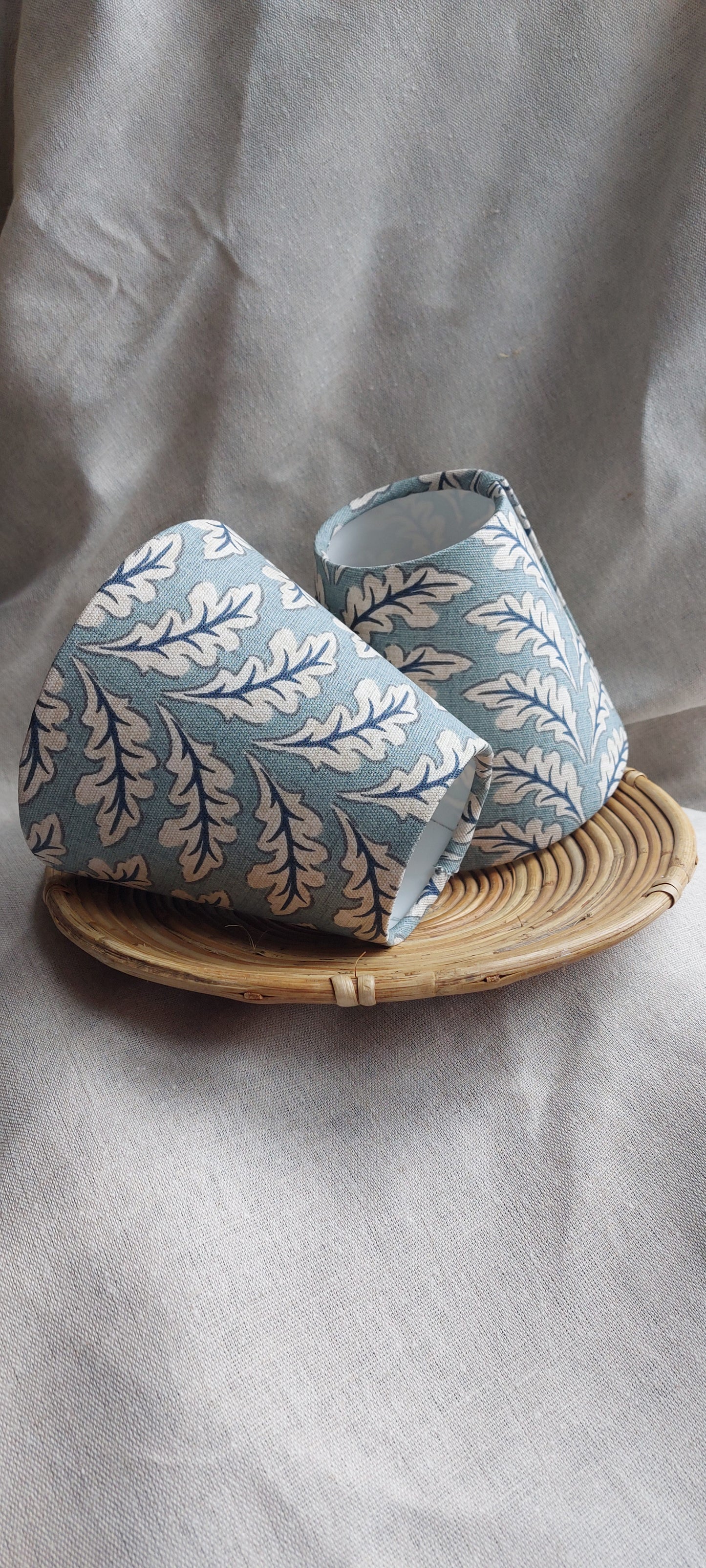 Blue Oak Morris Leaf Candle Clip Lampshade.