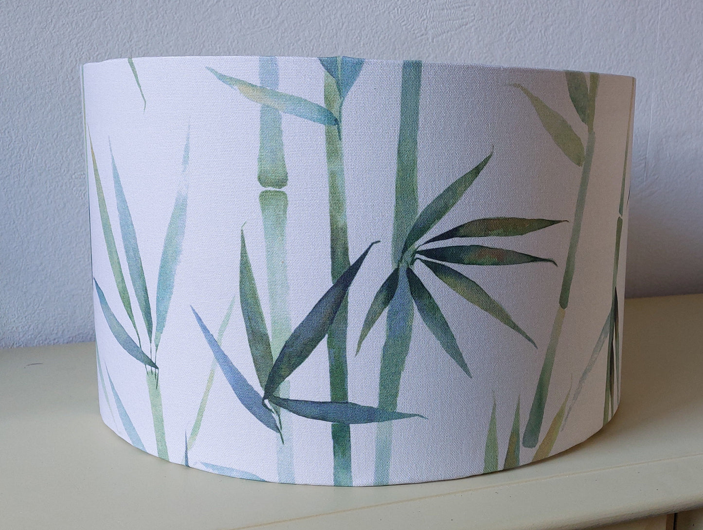Botanical leaves drum lampshade