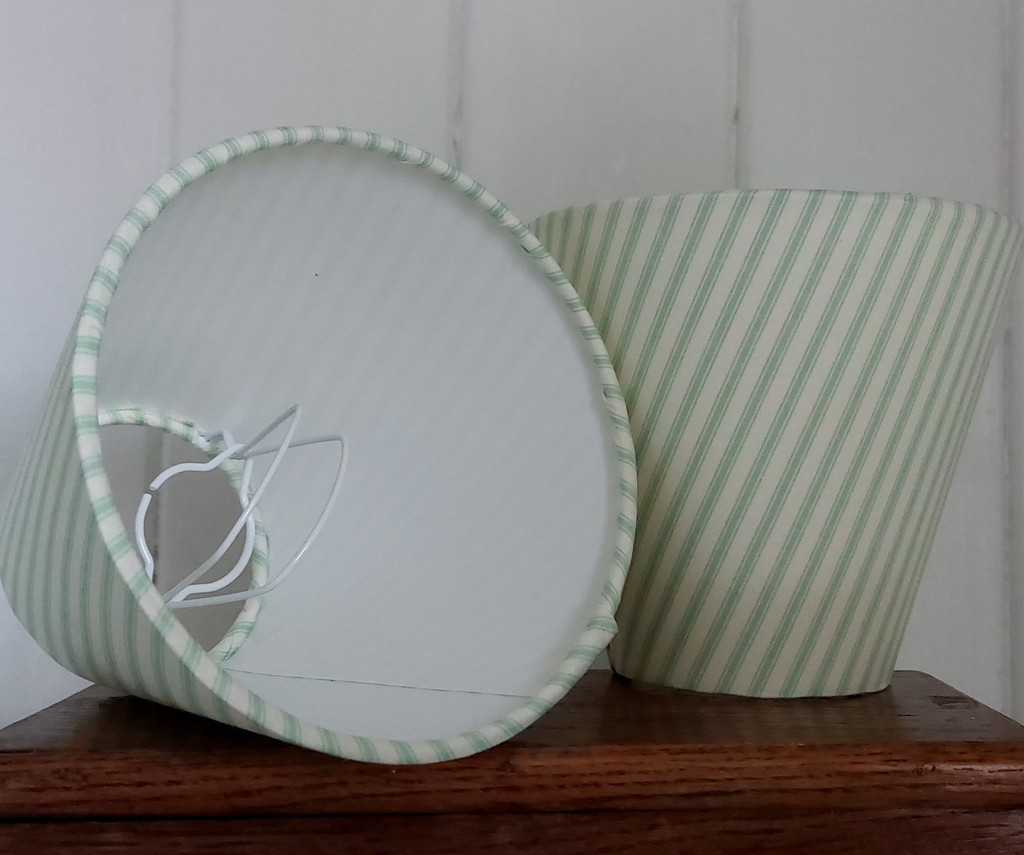 Green fabric lampshade thepuffindesigns