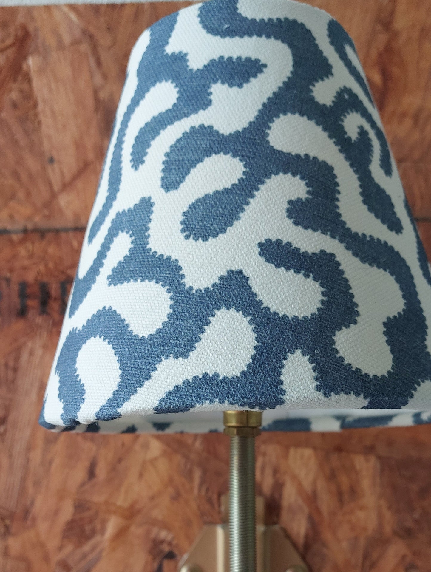 Blue Squidge Candle Clip Lampshade Small Beside