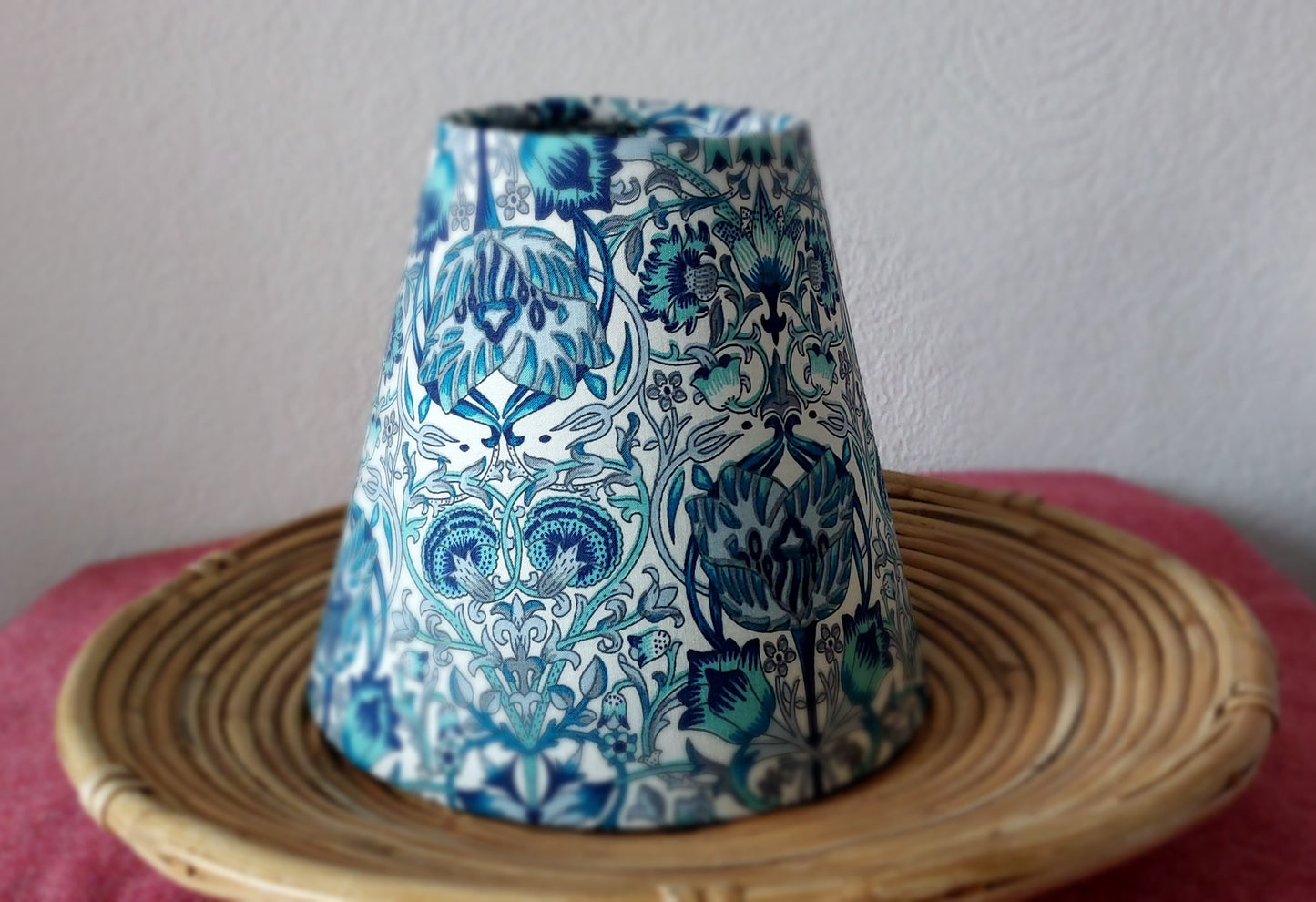 Liberty Loden blue candle clip lampshade