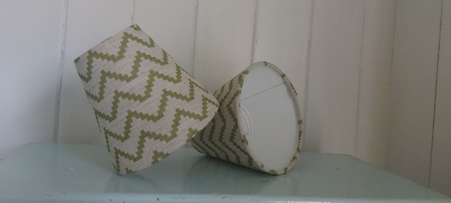 Linen Zig Stipes Candle Clip Lampshade