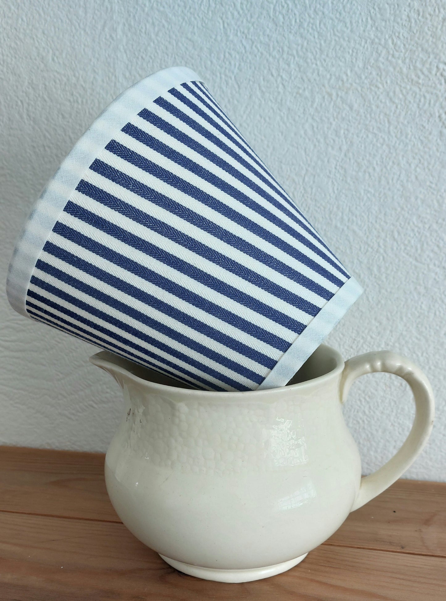 Mulberry stripes navy Candle Clip Lampshade