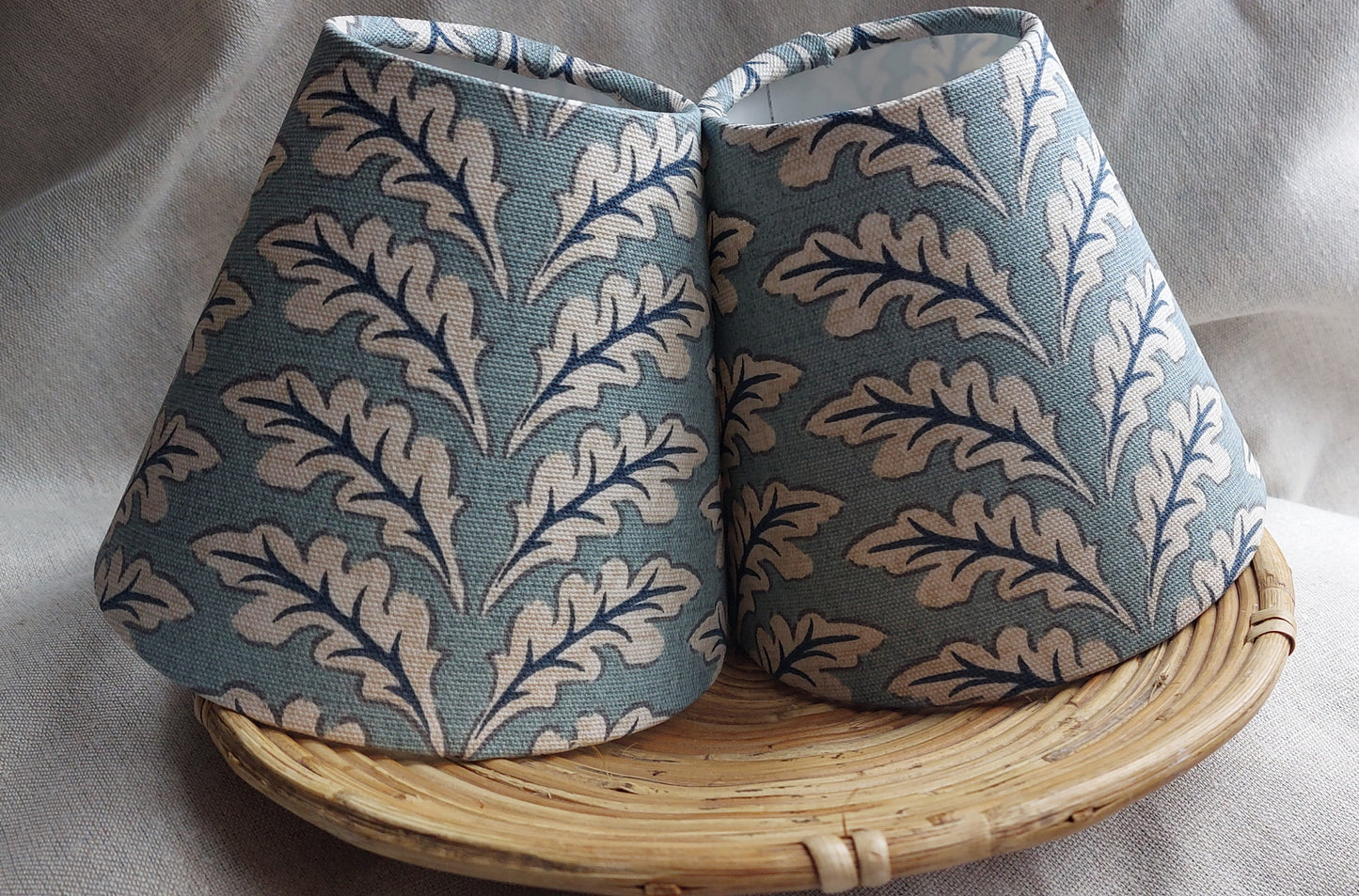 Blue Oak Morris Leaf Candle Clip Lampshade.