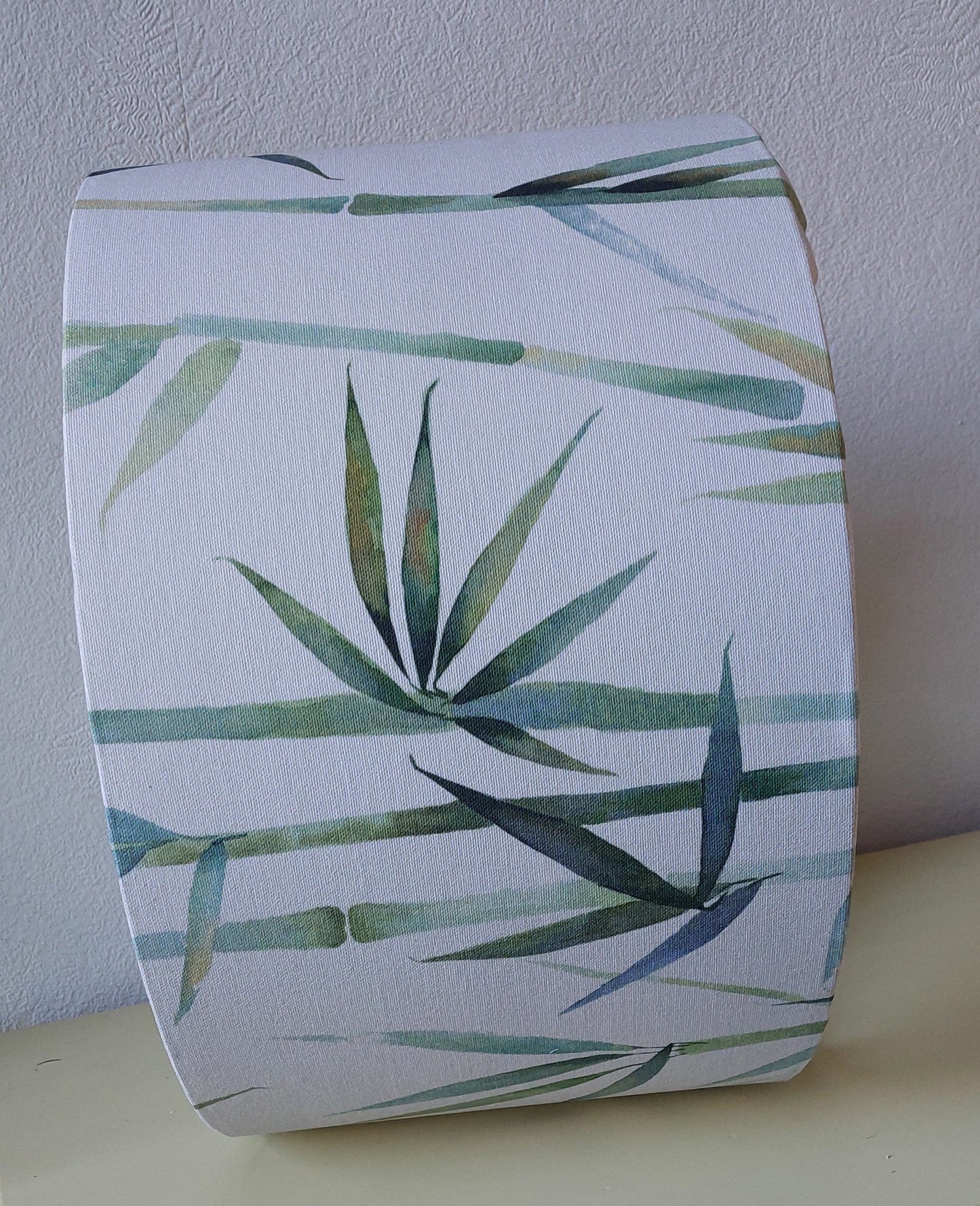 Botanical leaves drum lampshade