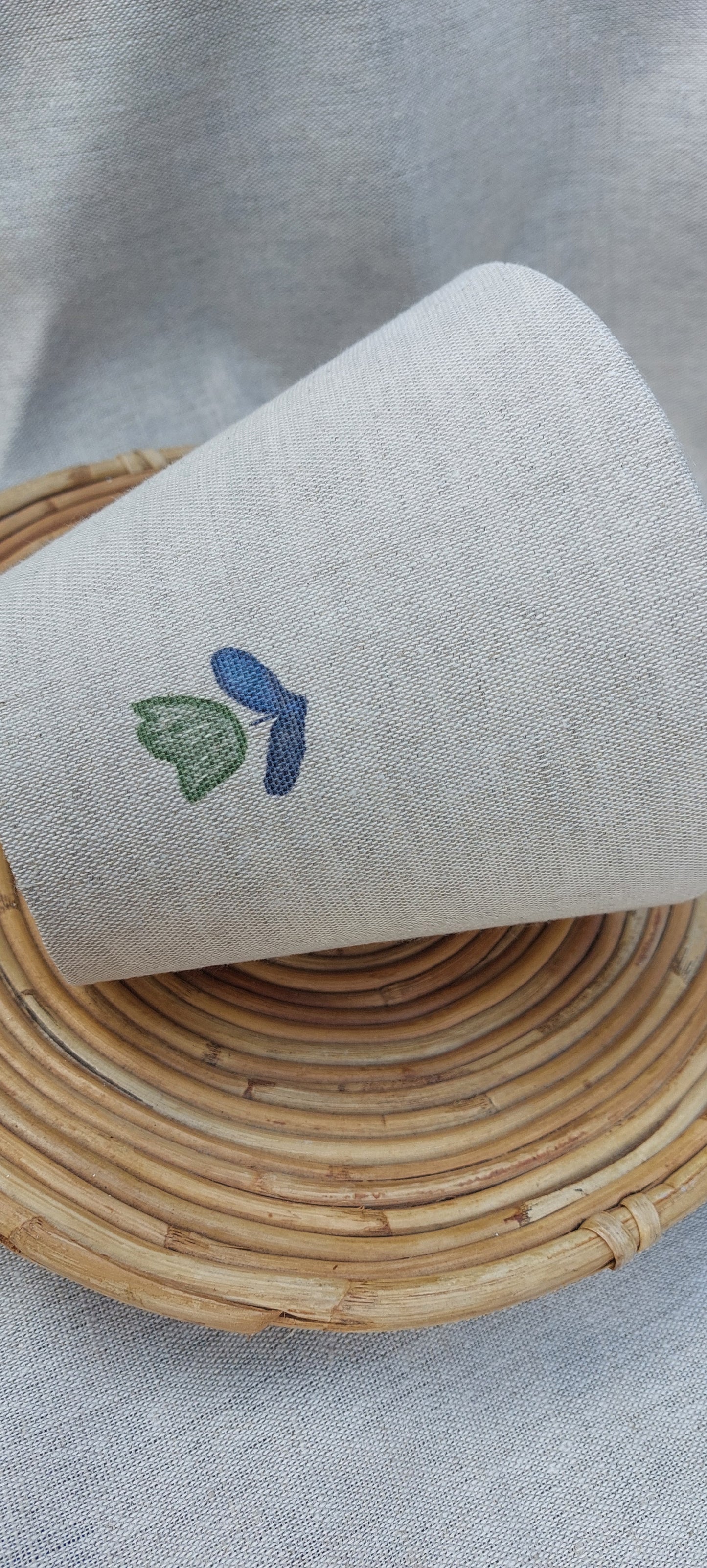Floral linen lampshade candle clip scone