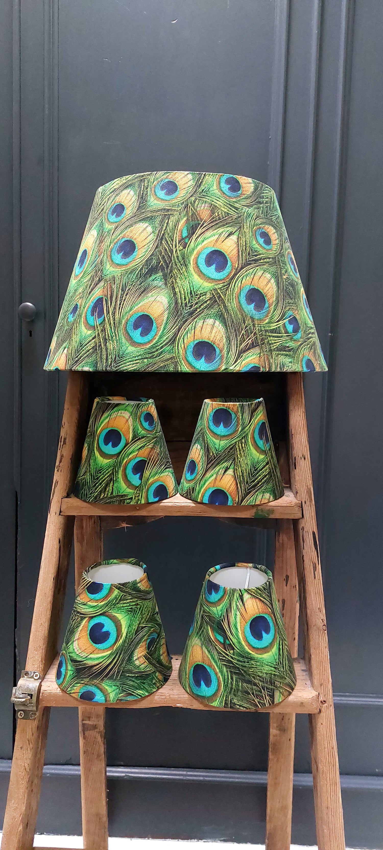 Peacock featger candle clip on lamp shade wall light shade chandelier