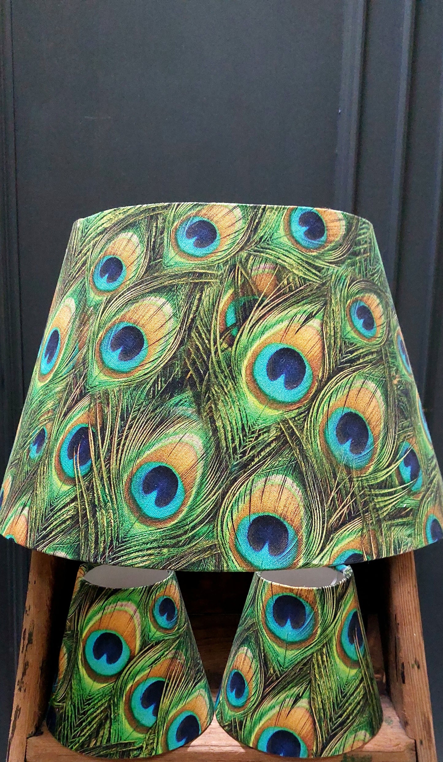 Peacock feather light shade
