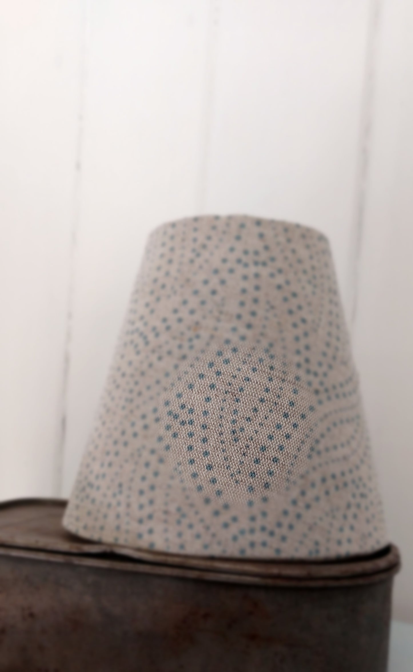 Twirl Blue Candle Clip Linen Lampshade
