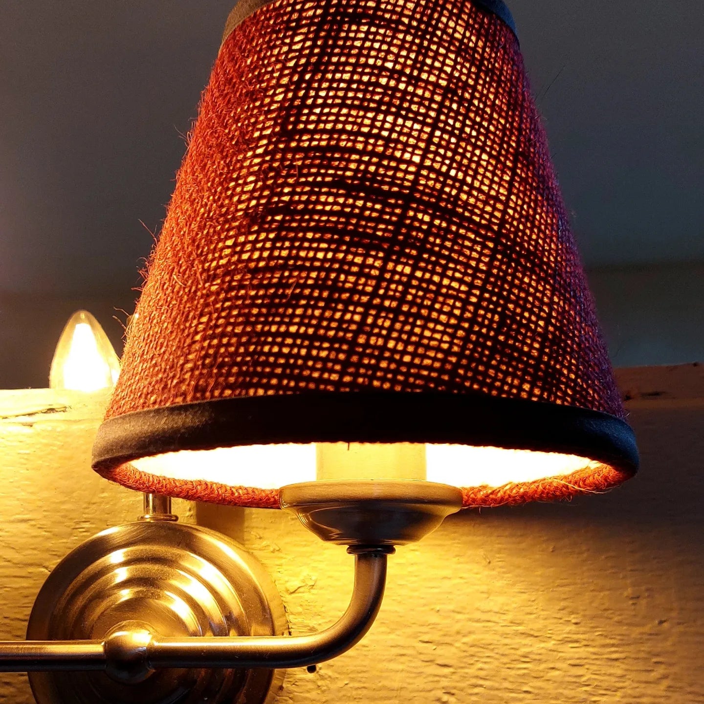 Hessian Candle Clip Lampshade