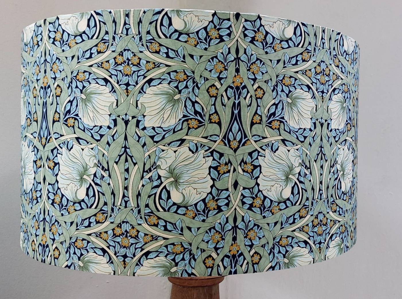 William Morris Blue Pimpernel Lampshade Drum