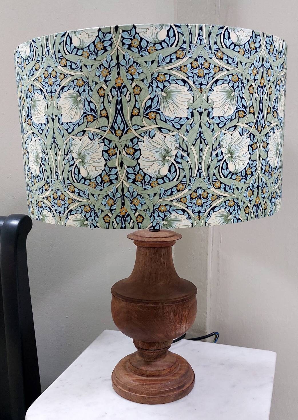 Blue William morris lamp shade