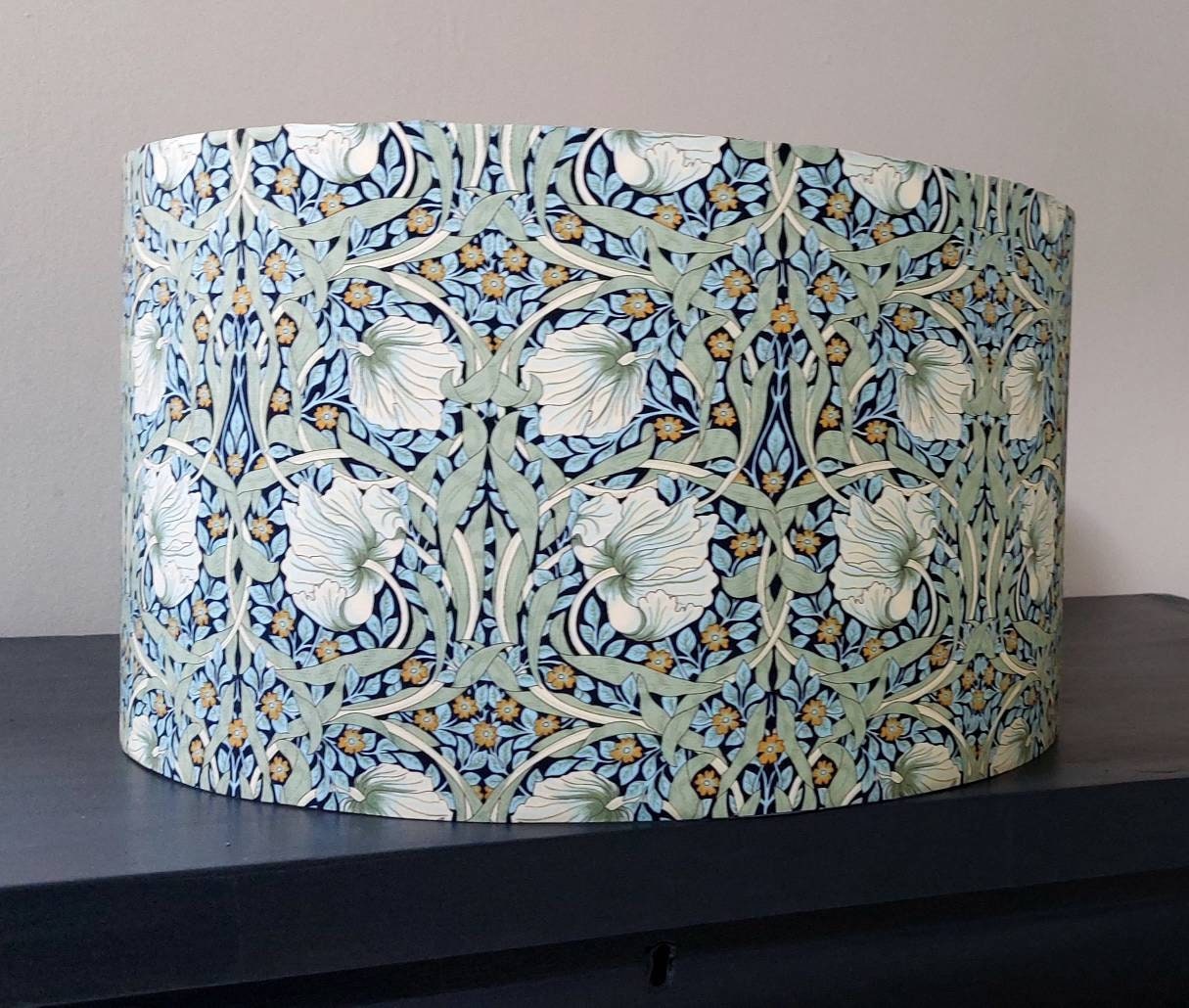 William Morris Blue Pimpernel Lampshade Drum