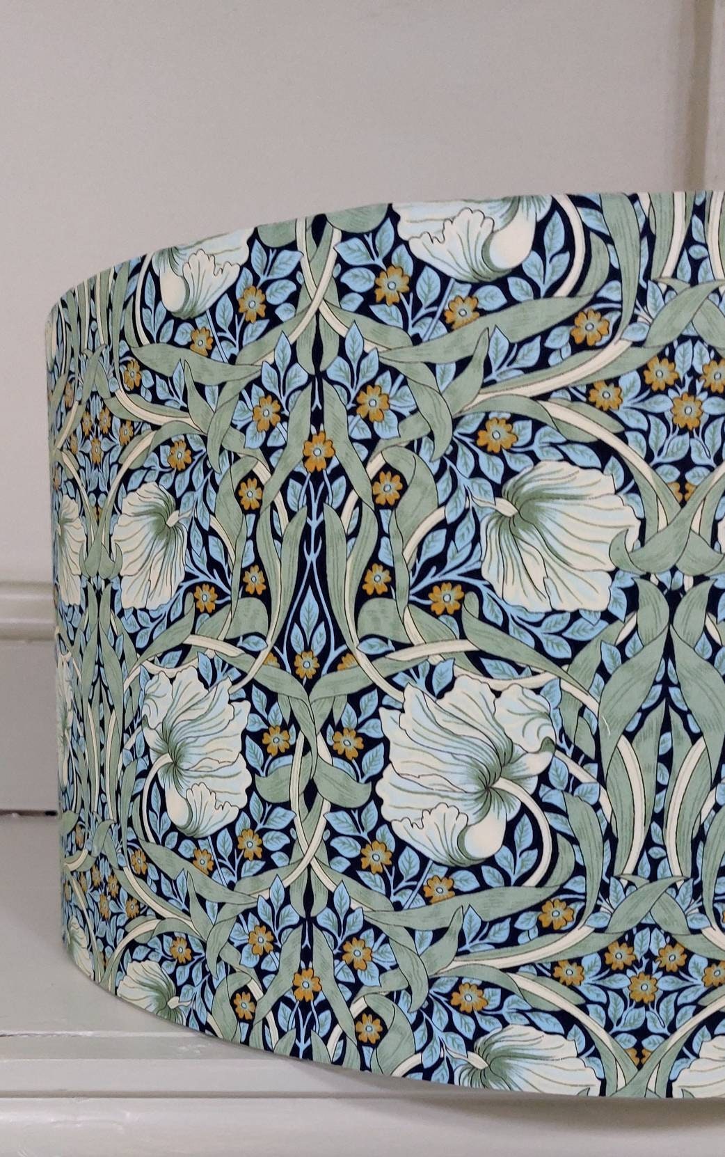 William Morris Blue Pimpernel Lampshade Drum