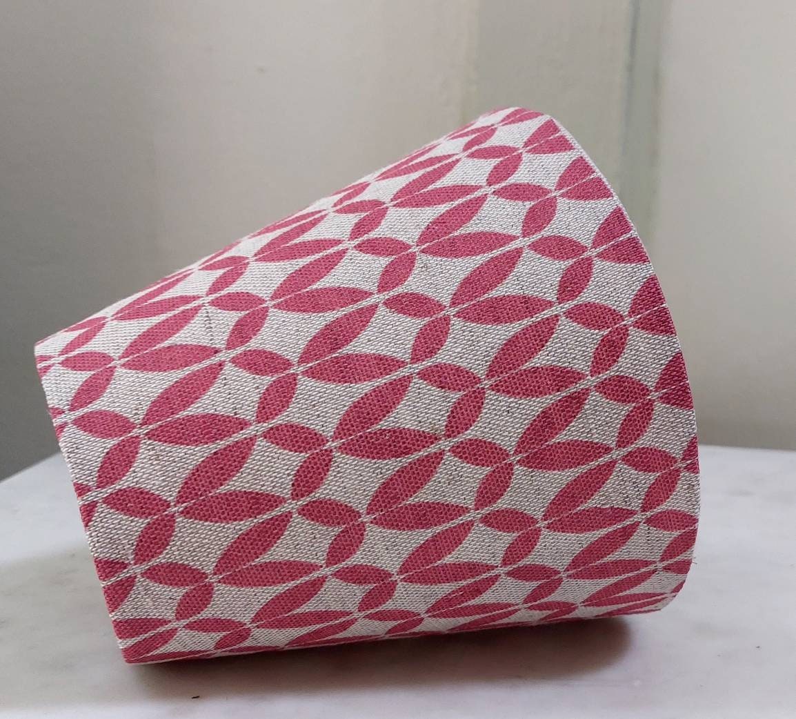Red Scandi Linen Candle Clip Lampshade