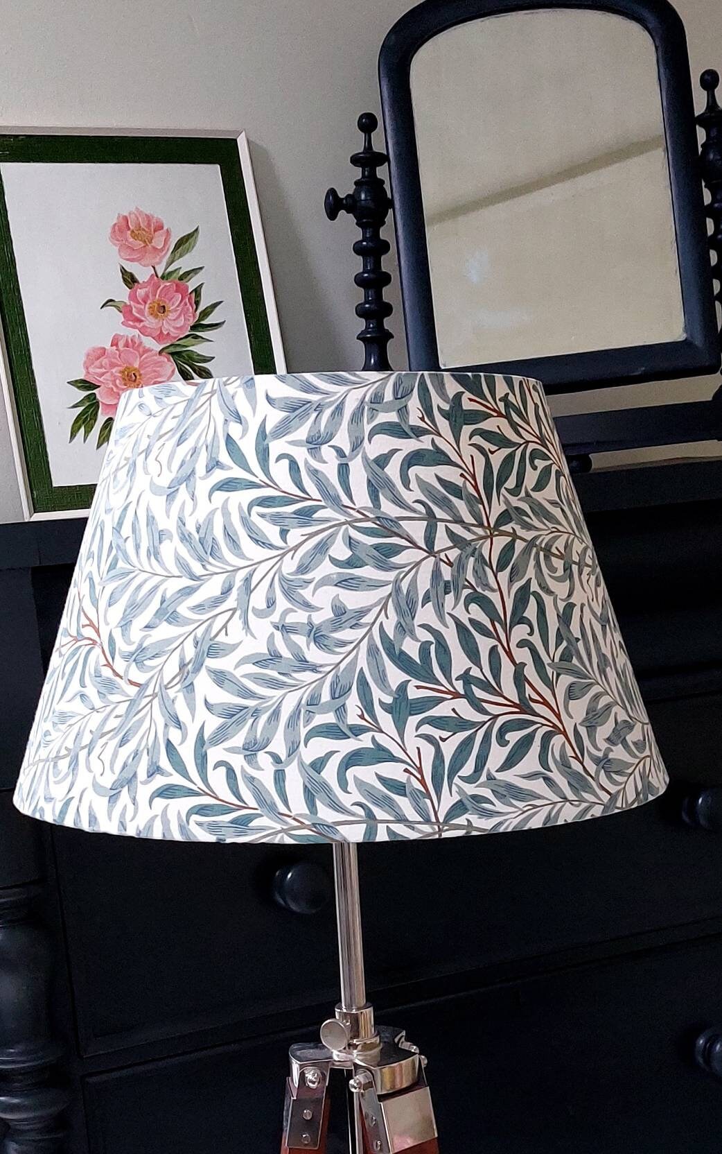 William Morris Green Leaves Willow Bough Tapered Lampshade