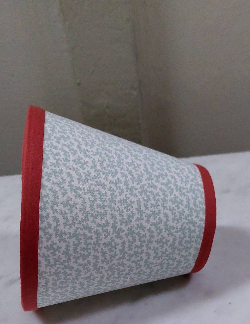 Colefax and Flower Candle Clip Lampshade with colour trim choice