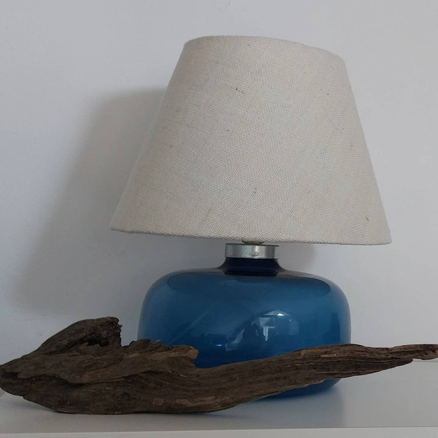 Hessian tapered lamp shade