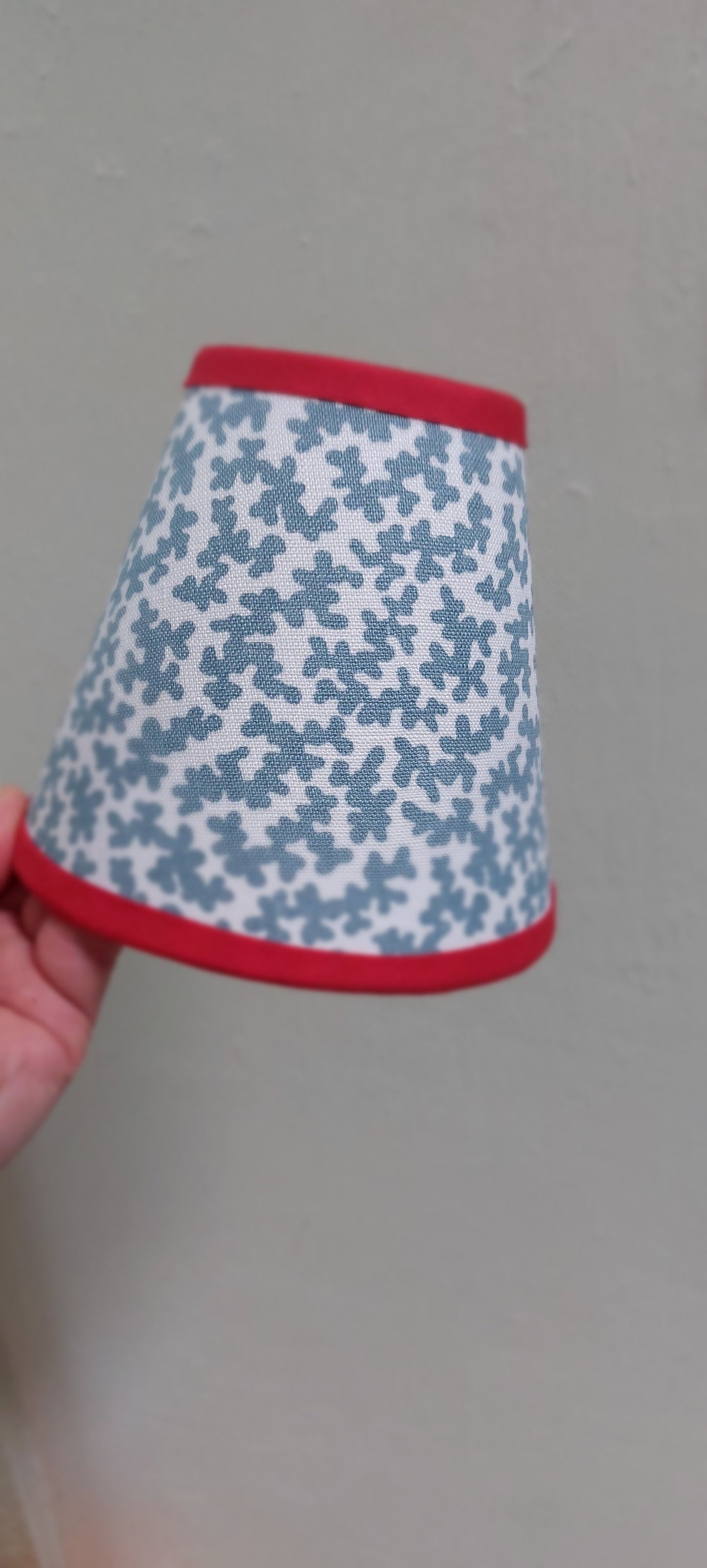 Colefax and Flower   Candle Clip  Lampshade with colour trim choice