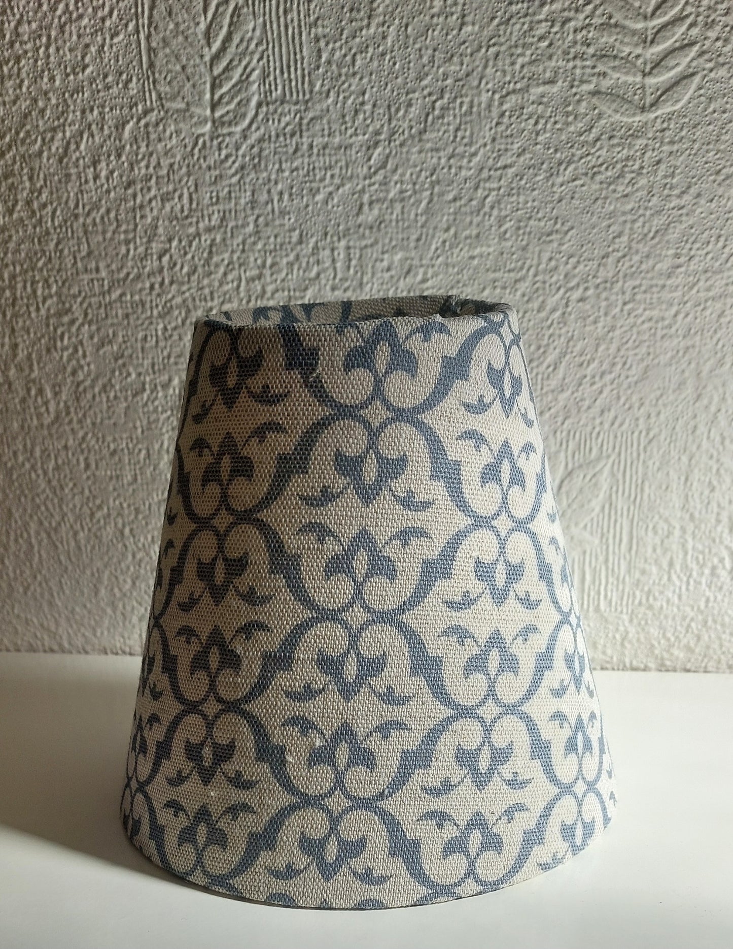 Blue grey candle clip lampshade