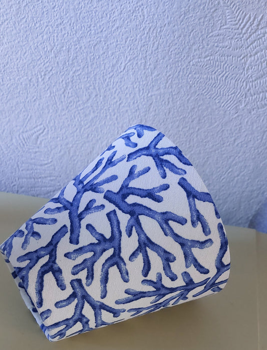 Indigo blue candle lampshade 