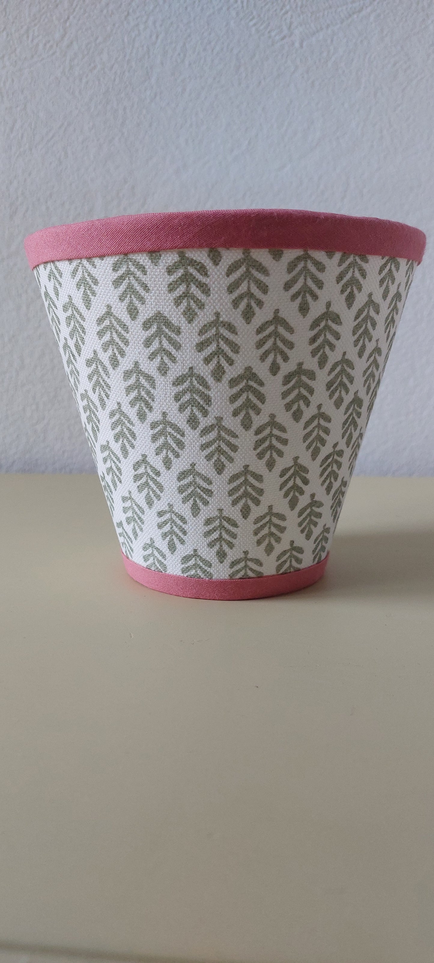 Green Leaves Candle Clip Lampshade With Color Trim Choice