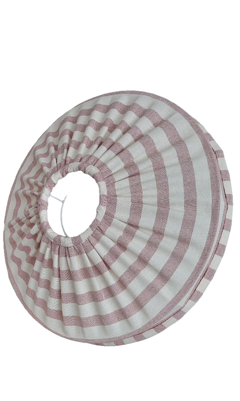 Handsewn Pleated Tiffany Rose Pink Stripe Lampshade