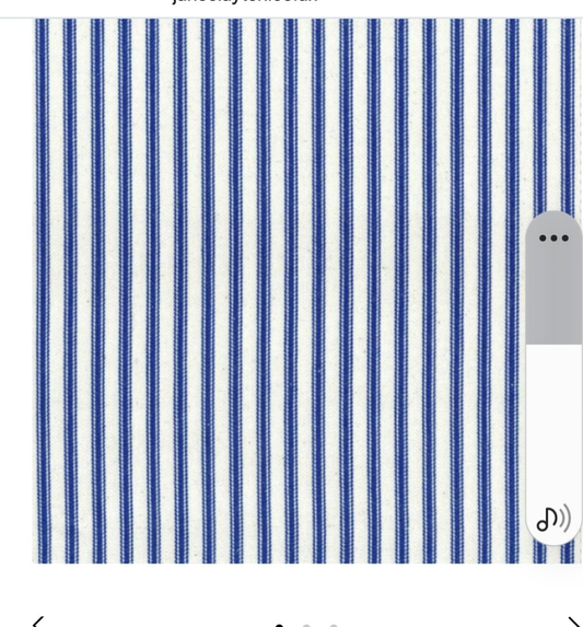 Ian Mankin cobalt angle stripe  Candle Clip Lampshade Chandelier /wall lights