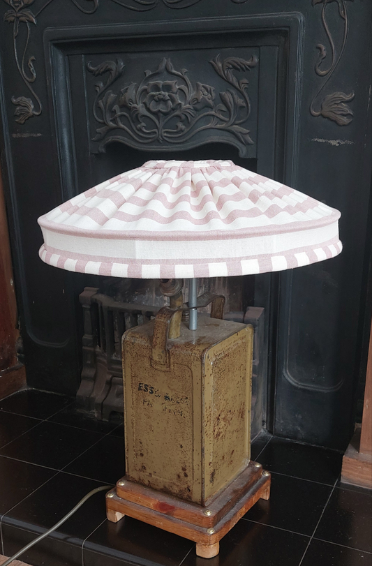 Tiffany pleated Rose pink pendant lampshade .. large 