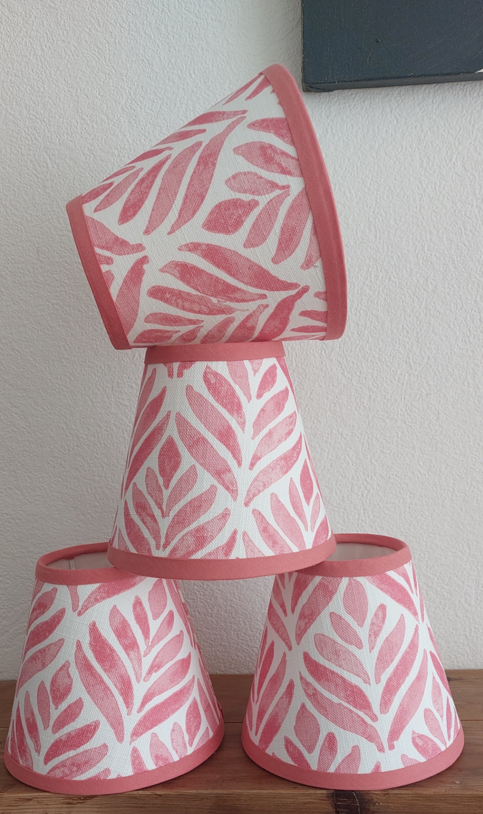 Pink floral Candle Clip Lampshade.