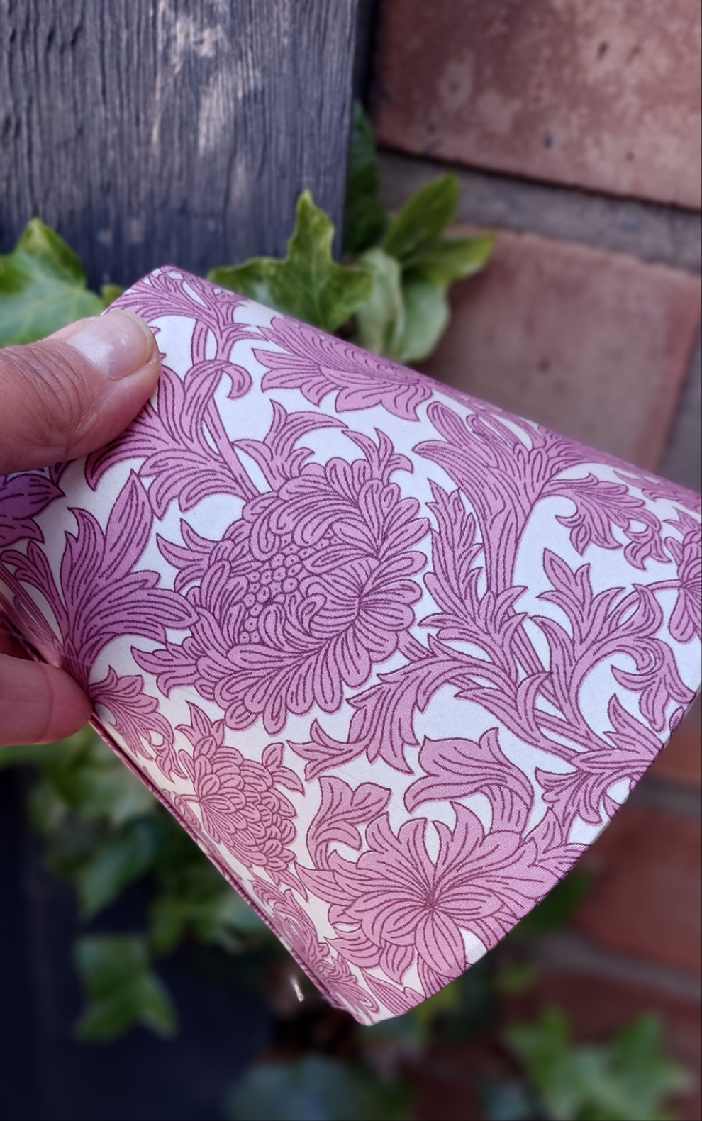 William Morris pink chrysantus candle clip scone  lampshade