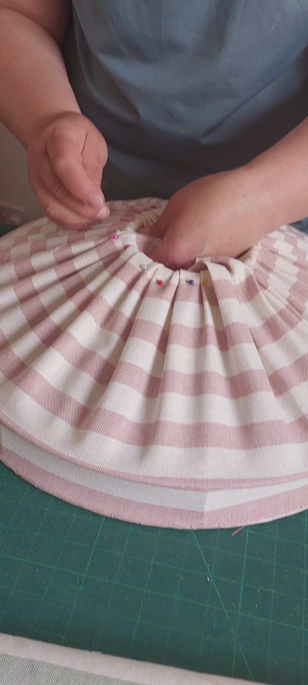 Handstiching lampshade thepuffindesigns 