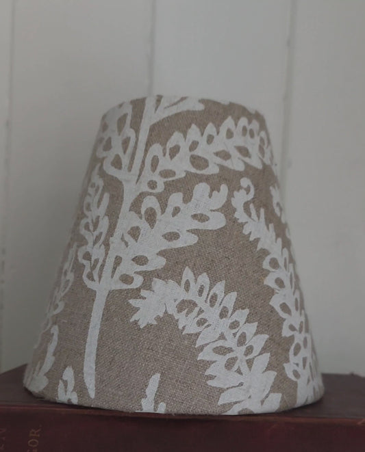 Linen fern  candle clip  lampshade