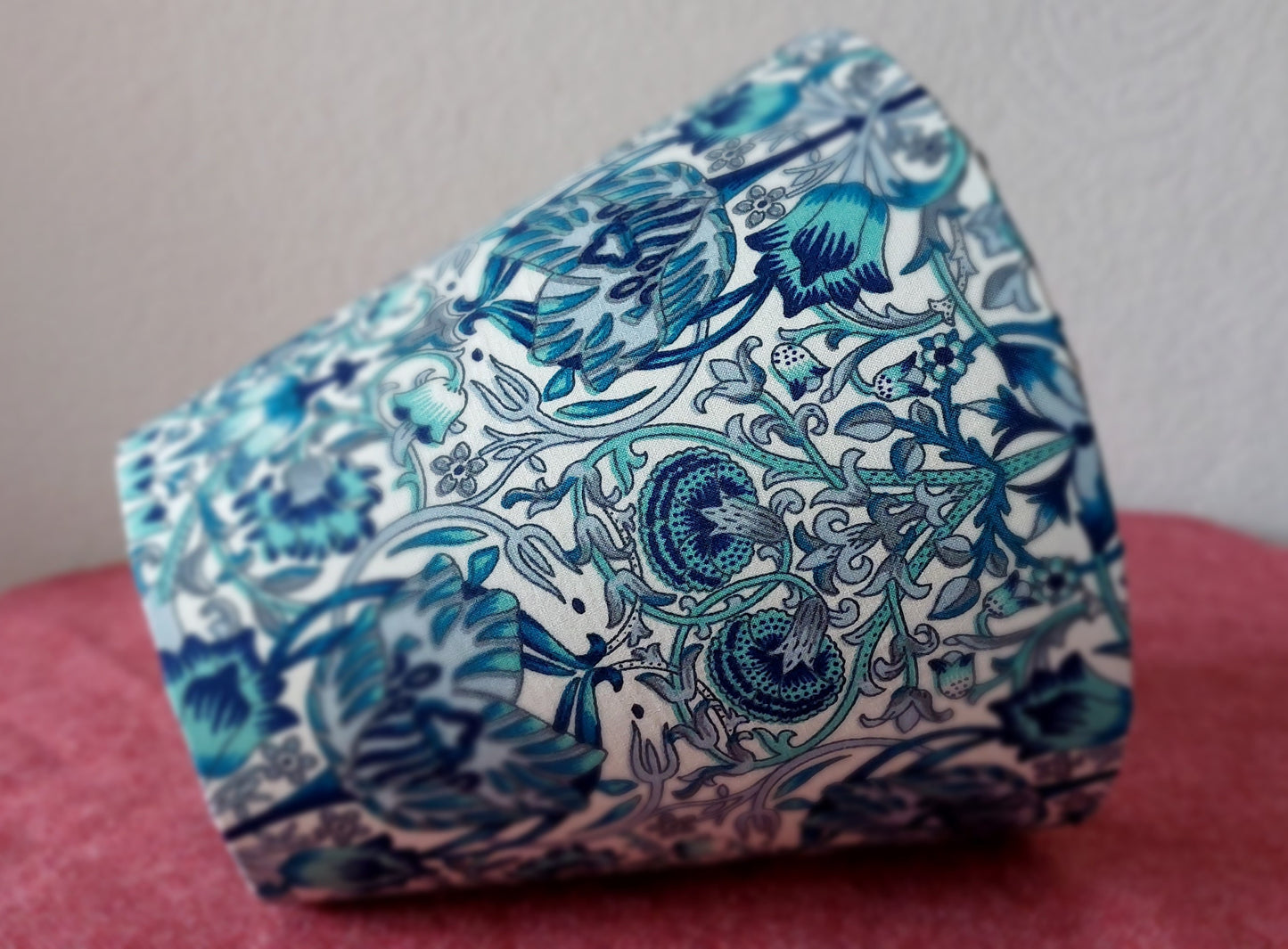 Blue liberty loden candle clip lampshade 