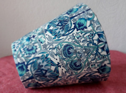 Blue liberty loden candle clip lampshade 