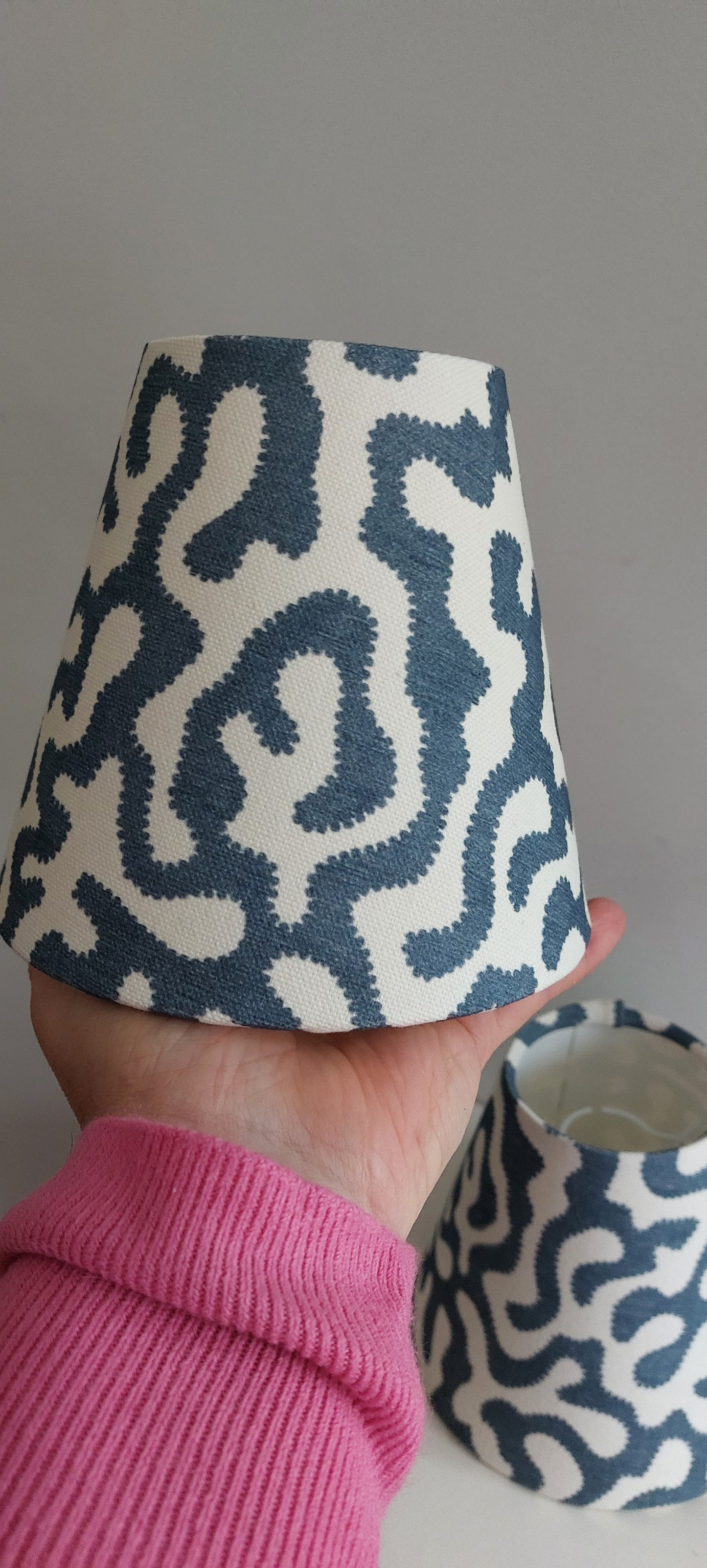 Blue Squidge  Candle Clip Lampshade Small Beside