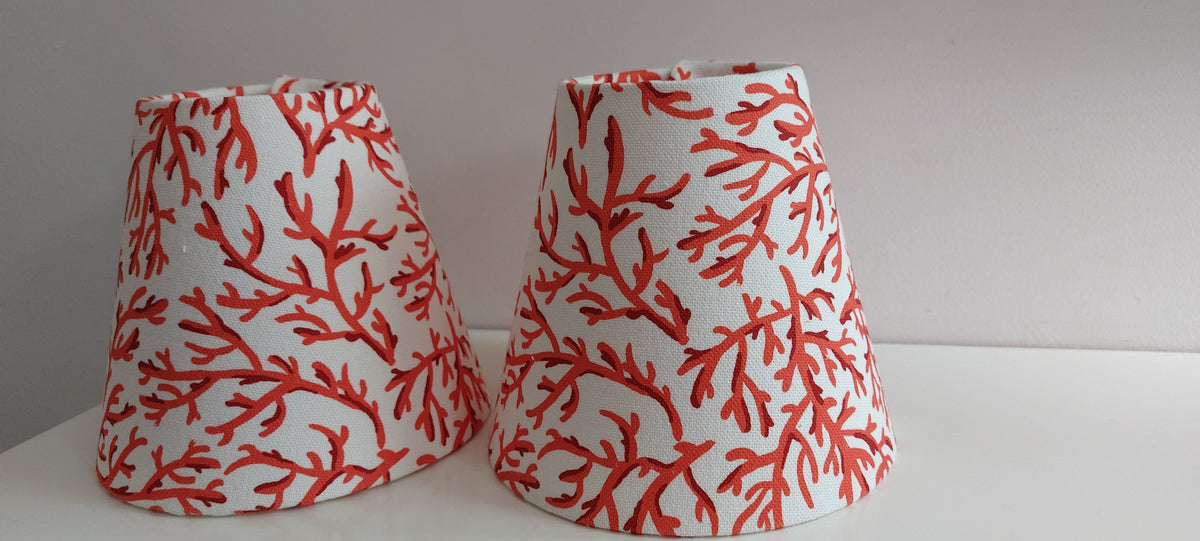 Coral candle clip lampshade