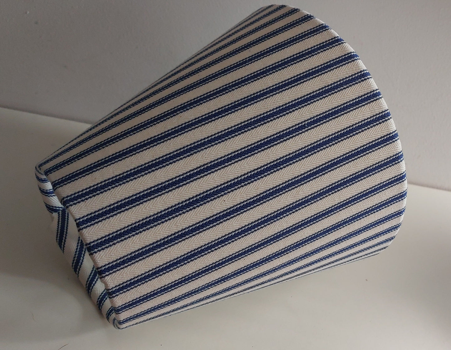 Ian Mankin navy candle clip lampshade.