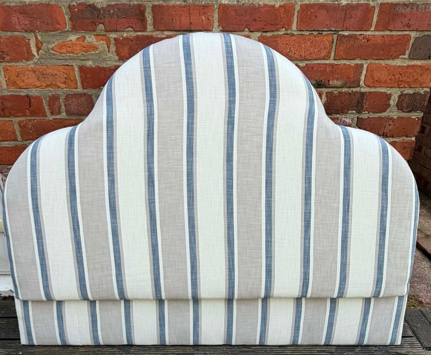 Cloud headboard coastal stripe